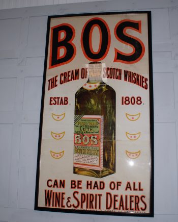 Large Victorian BOS Whiskey Advertising Poster (SOLD)