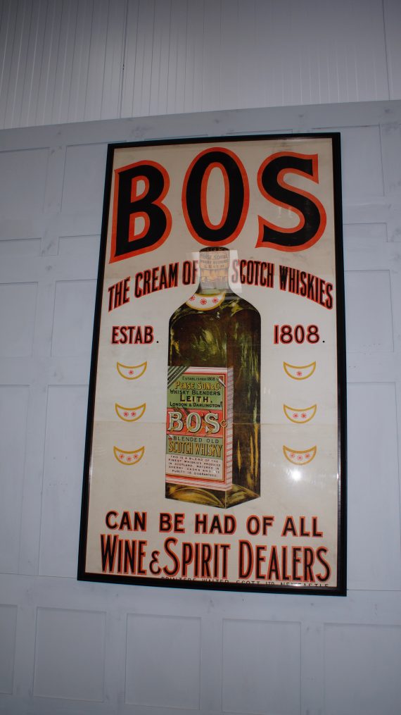 Large Victorian BOS Whiskey Advertising Poster (SOLD)