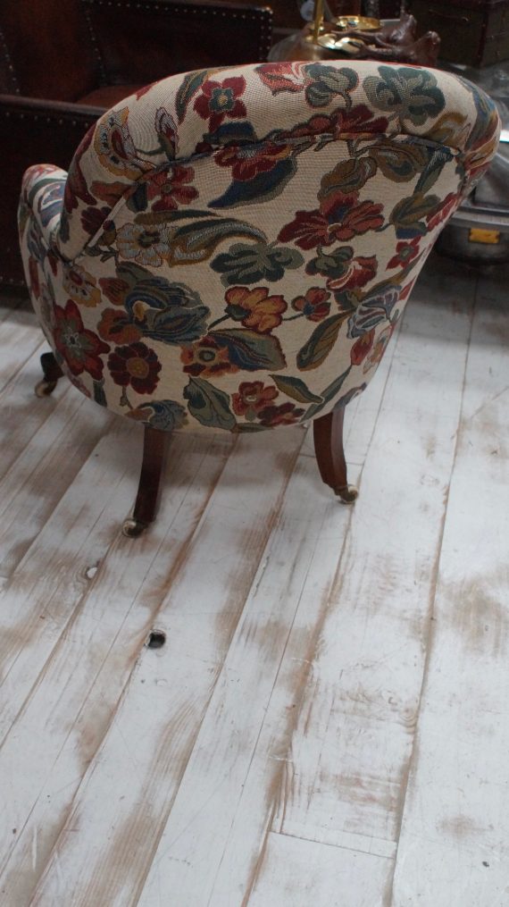 Superb Victorian Rosewood Frame Reading Chair