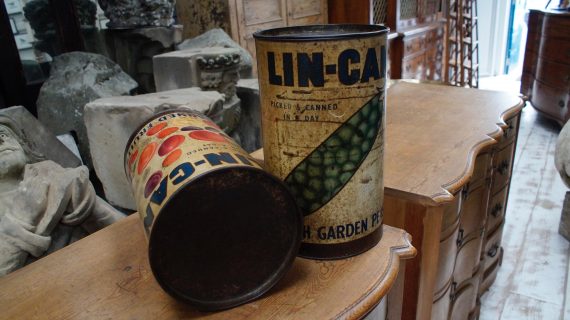Large 1940's Shop Display Cans (SOLD)