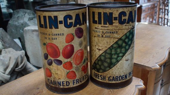 Large 1940's Shop Display Cans (SOLD)