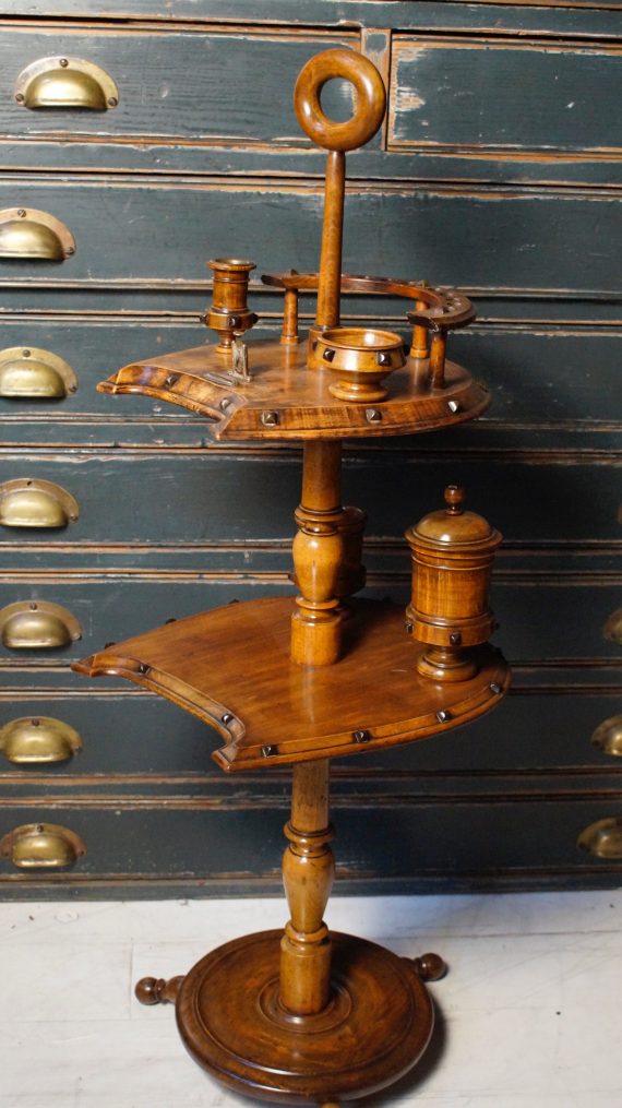 Edwardian English Elm Smokers Compendium