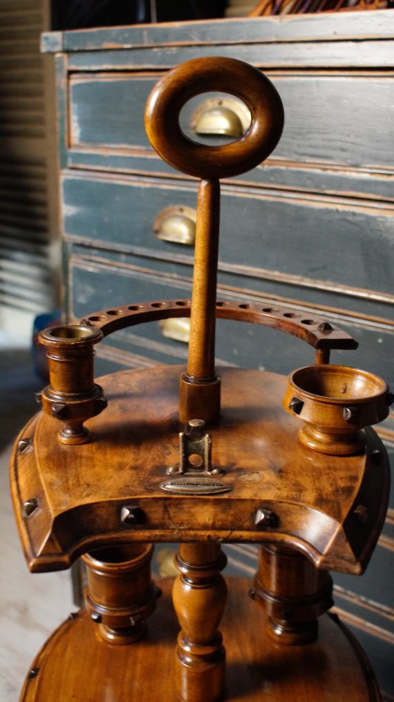 Edwardian English Elm Smokers Compendium