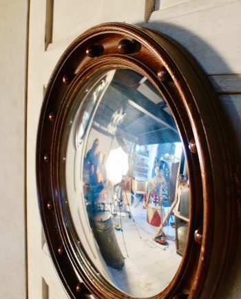 Edwardian Oak Framed Convex Mirror (SOLD)