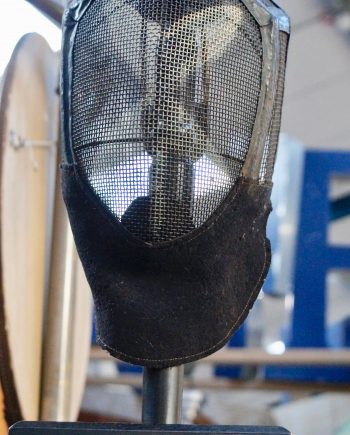 French Wire Fencing Mask With Stand (SOLD)