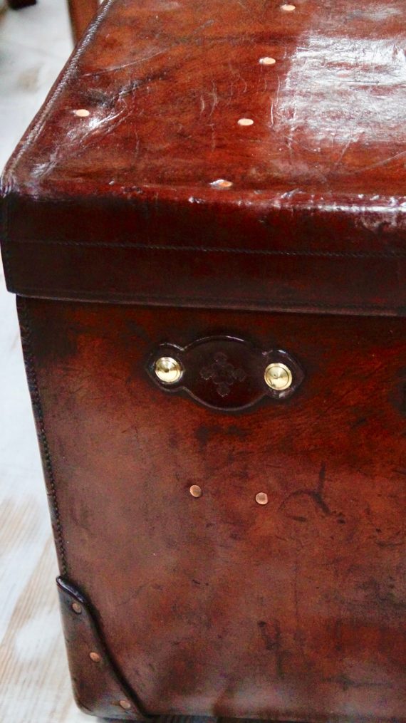 Superb Extra Large Finnegan's of Manchester Leather Boot Trunk (SOLD)