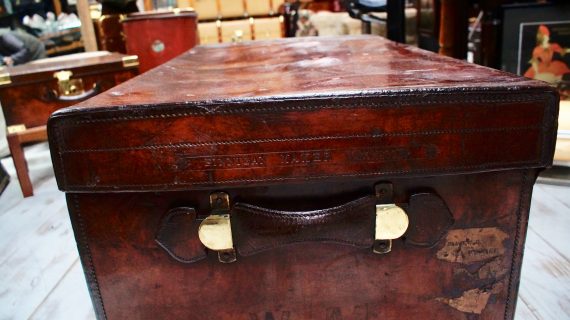 Superb Extra Large Finnegan's of Manchester Leather Boot Trunk (SOLD)