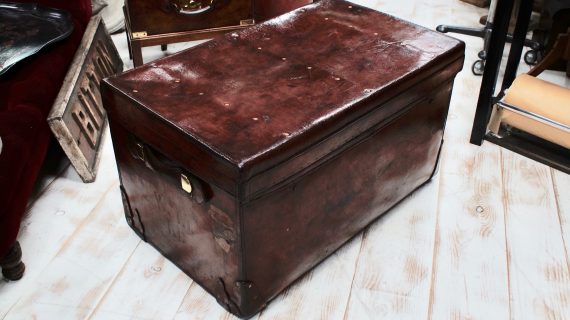 Superb Extra Large Finnegan's of Manchester Leather Boot Trunk (SOLD)
