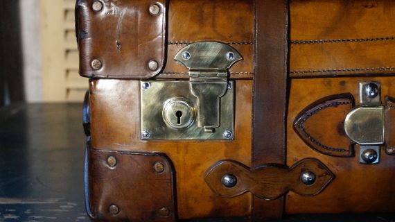 19th Century Full Leather Hide Travel Trunk (SOLD)