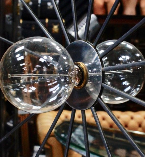 Art Deco Aluminium Tanker Porthole Mirror With Light