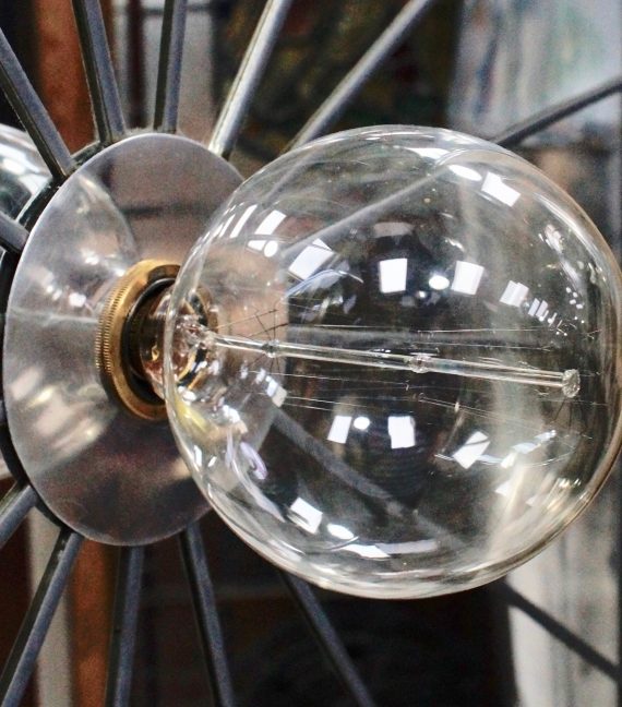 Art Deco Aluminium Tanker Porthole Mirror With Light