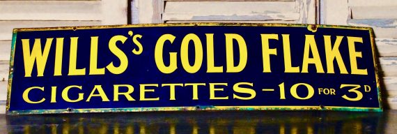 Will's Gold Flake Enamel Advertising Sign (SOLD)