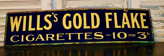 Will's Gold Flake Enamel Advertising Sign (SOLD)
