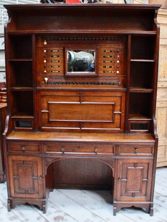 1900 Victorian Oak Billiards/Snooker Scoreboard Cabinet (SOLD)
