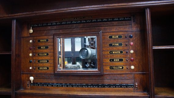 1900 Victorian Oak Billiards/Snooker Scoreboard Cabinet (SOLD)