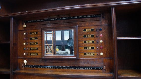 1900 Victorian Oak Billiards/Snooker Scoreboard Cabinet (SOLD)