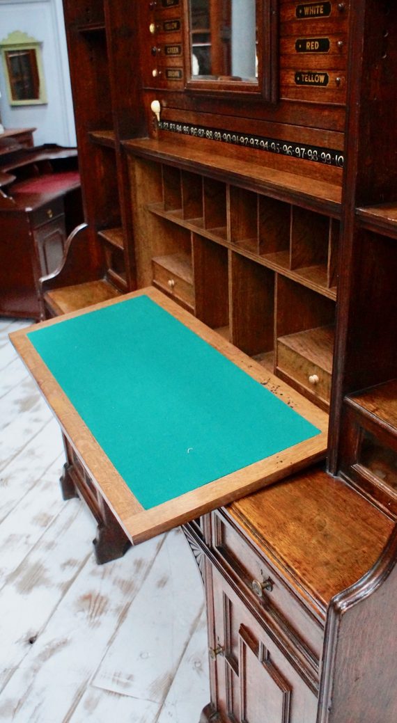 1900 Victorian Oak Billiards/Snooker Scoreboard Cabinet (SOLD)