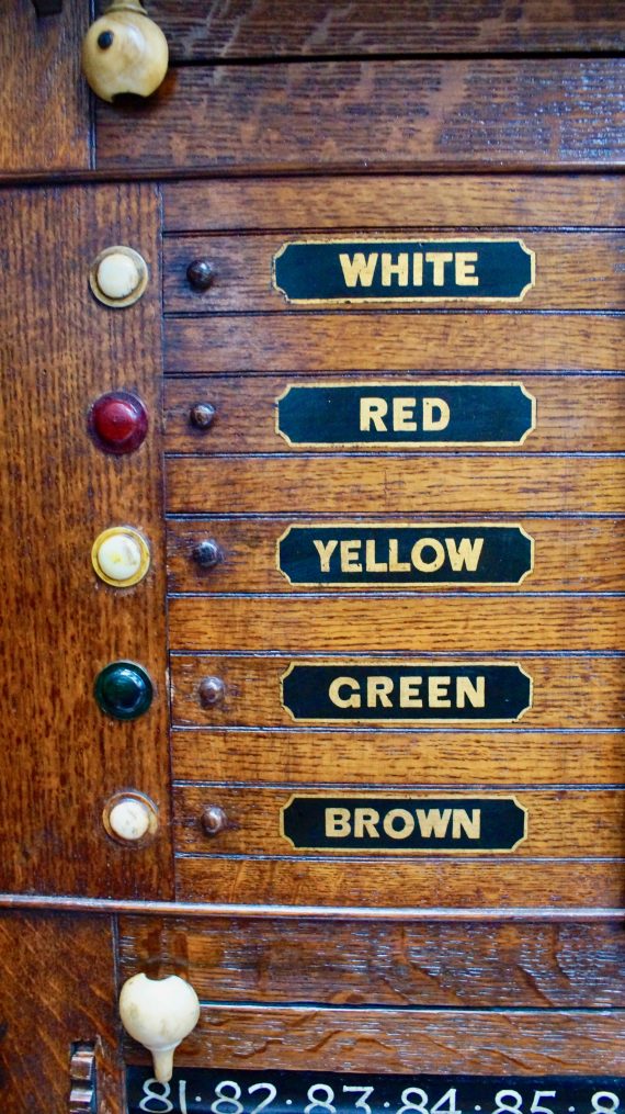 1900 Victorian Oak Billiards/Snooker Scoreboard Cabinet (SOLD)