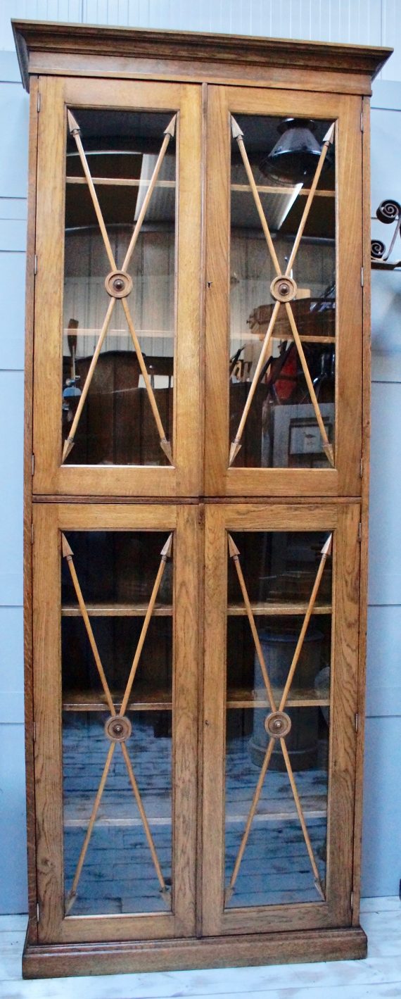 Antique Solid Oak University Bookcase