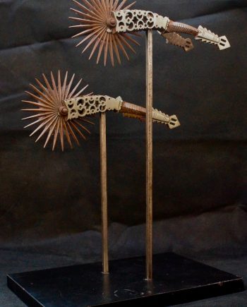 19th Century Spanish Colonial Spurs on Stand (SOLD)