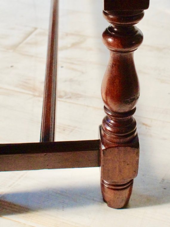 Victorian Walnut Scroll End Window Seat Hall Bench (SOLD)