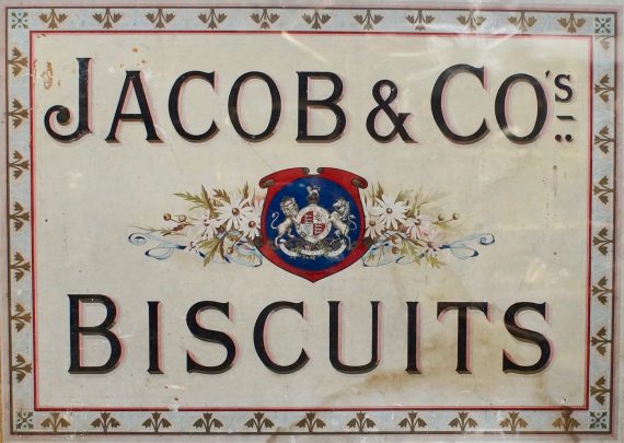 Edwardian Jacob & Co's Biscuits Show Card (SOLD)