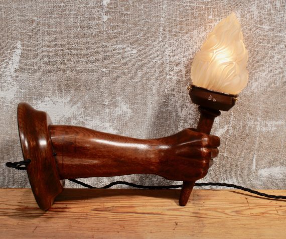 Art Deco Oak Wall Sconce (SOLD)