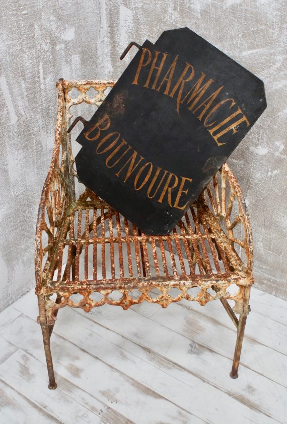 Turn Of The Century Double Sided French Pharmacie Shop Sign (SOLD)