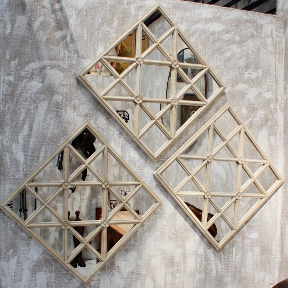 Scottish Turn of The Century Astra Glaze Window Mirror