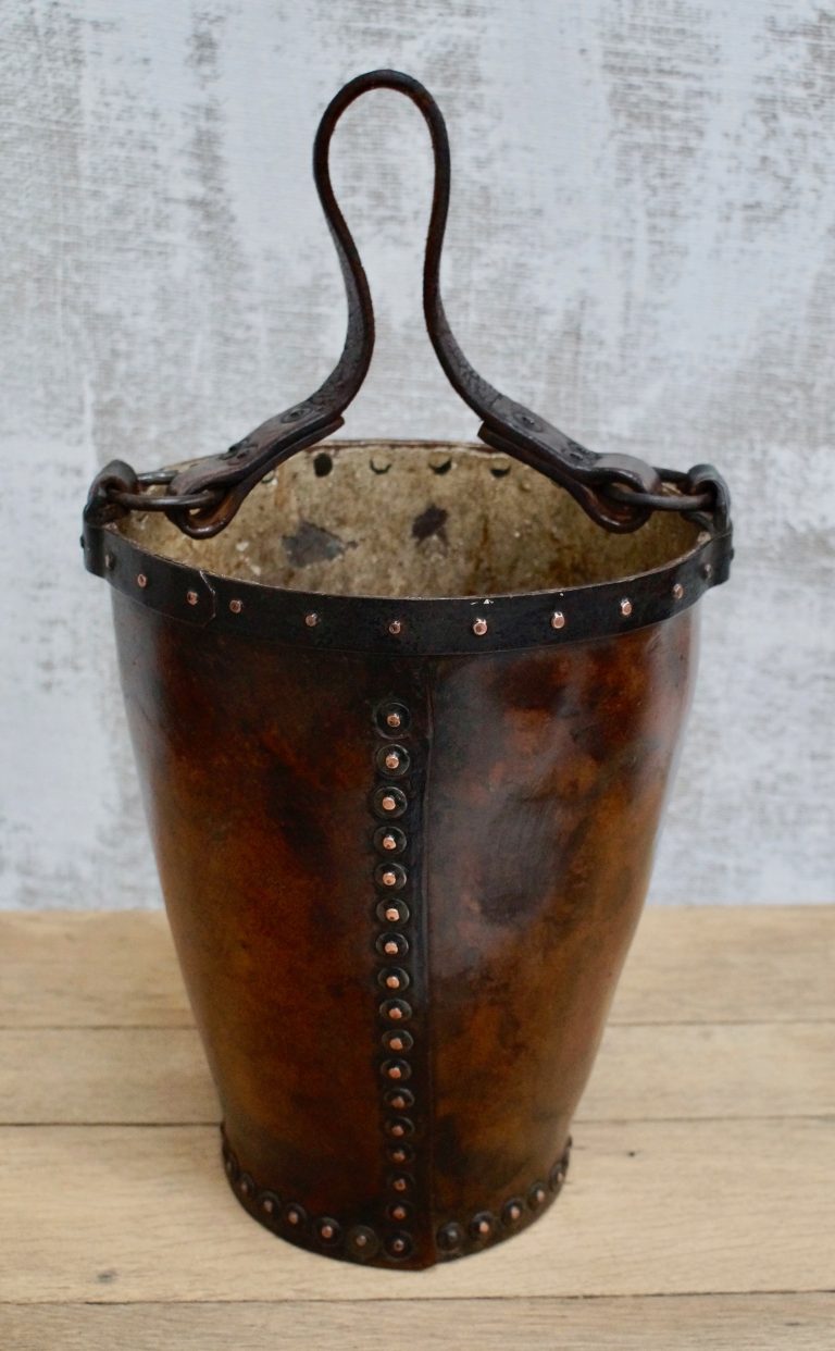 Early 19th Century Antique Leather Fire Bucket (SOLD) Clubhouse