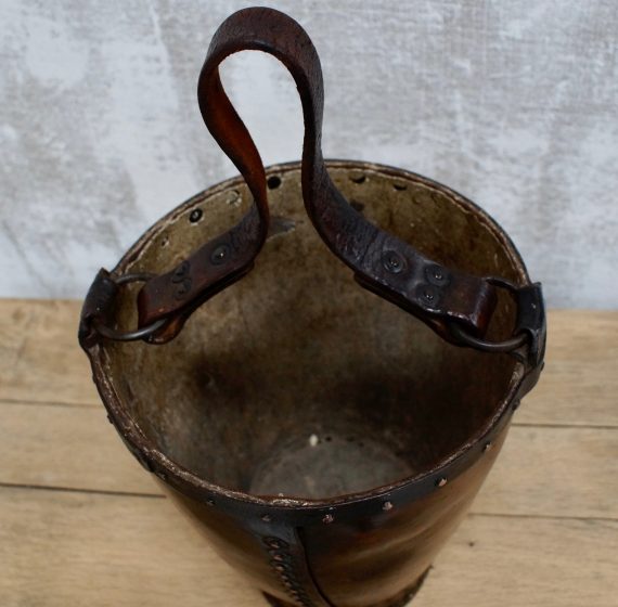 Early 19th Century Antique Leather Fire Bucket (SOLD) Clubhouse