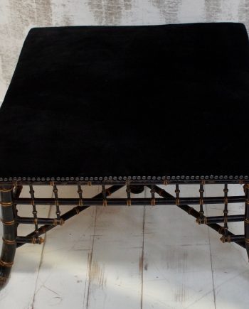Large English Regency Period Faux Bamboo Stool (SOLD)
