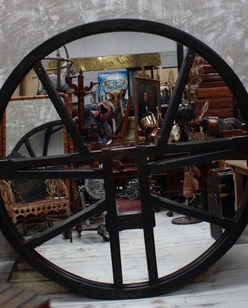19th Century Gothic Bell Wheel Mirror