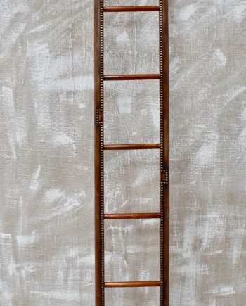 English Mid - Century Leather Folding Ladders (SOLD)