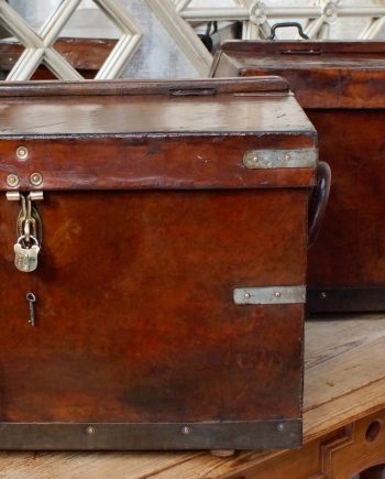 Rare Military Leather Mule Trunk C1900 (SOLD)