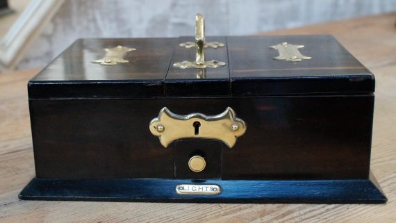 Decorative Antique Cigar and Cigarette Box in Coromandel Wood (SOLD)