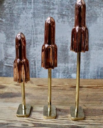 1940’s Cast Copper Walls Rocket Lolly Moulds on Brass Stand