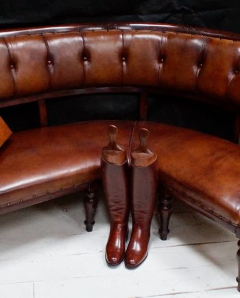 Rare George III Leather Corner Bench (SOLD)