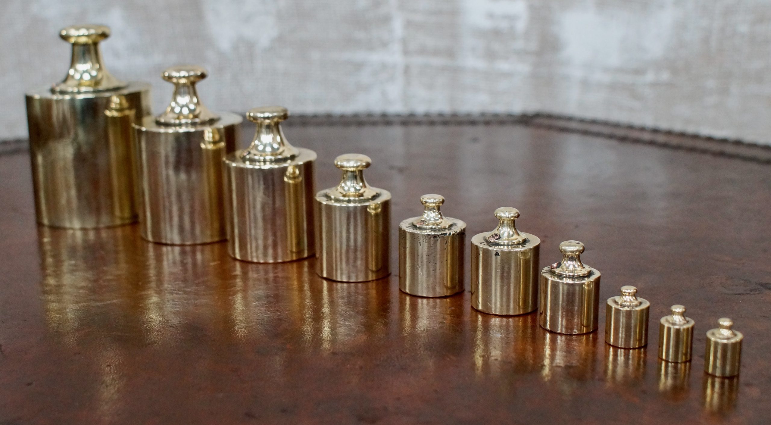 Set of Antique Italian Brass Weights – Clubhouse Interiors Ltd