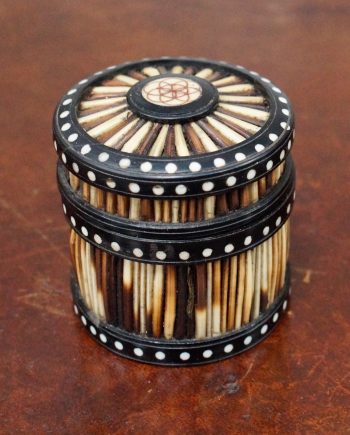 Anglo Indian Porcupine Quill Trinket Pot (SOLD)