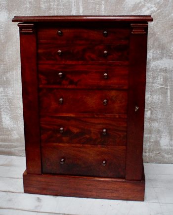 Victorian Flame Mahogany Wellington Chest
