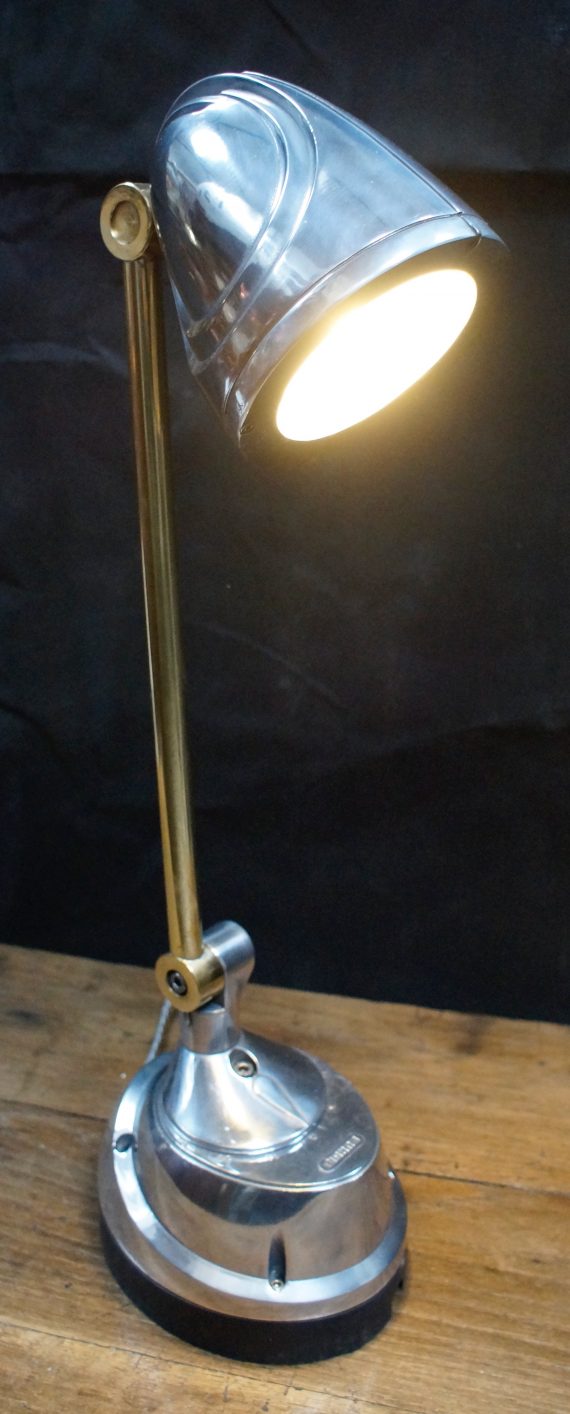 Aluminium Industrial Elfo Lamp With Brass Rod By Disano Illuminazione Italy