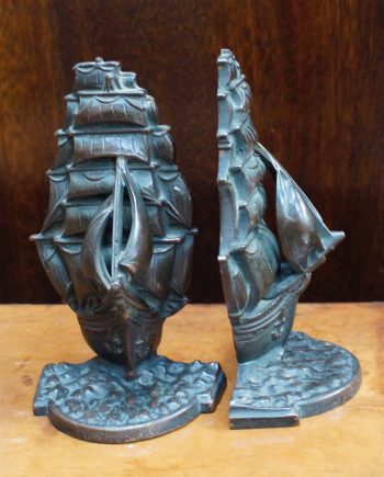 A Pair of Matching Bronze Cutty Sark Bookends (SOLD)