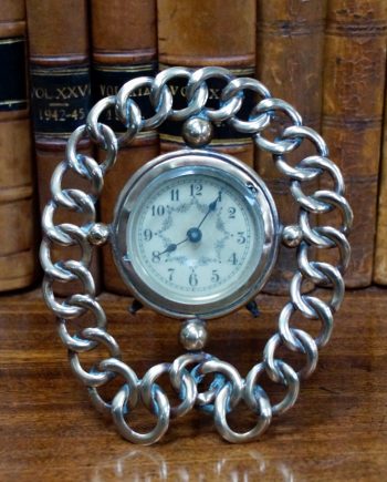Victorian Brass Horseshoe Wedding Ring Travel Clock