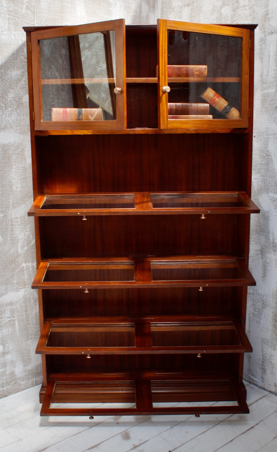 Vintage Mahogany Barristers Bookcase (SOLD) Clubhouse Interiors Ltd
