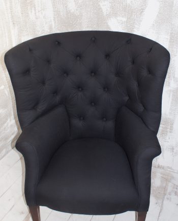 Georgian Deep Button - Back Wing Chair