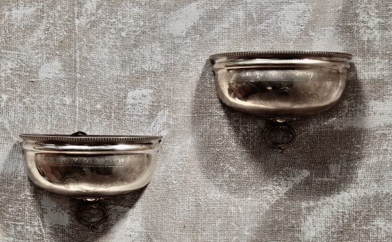 Pair Of Victorian Silver Plated Meat Dome Uplight’s (SOLD)