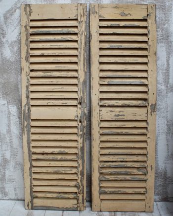 Vintage French Louvre Shutters