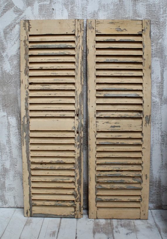 Vintage French Louvre Shutters