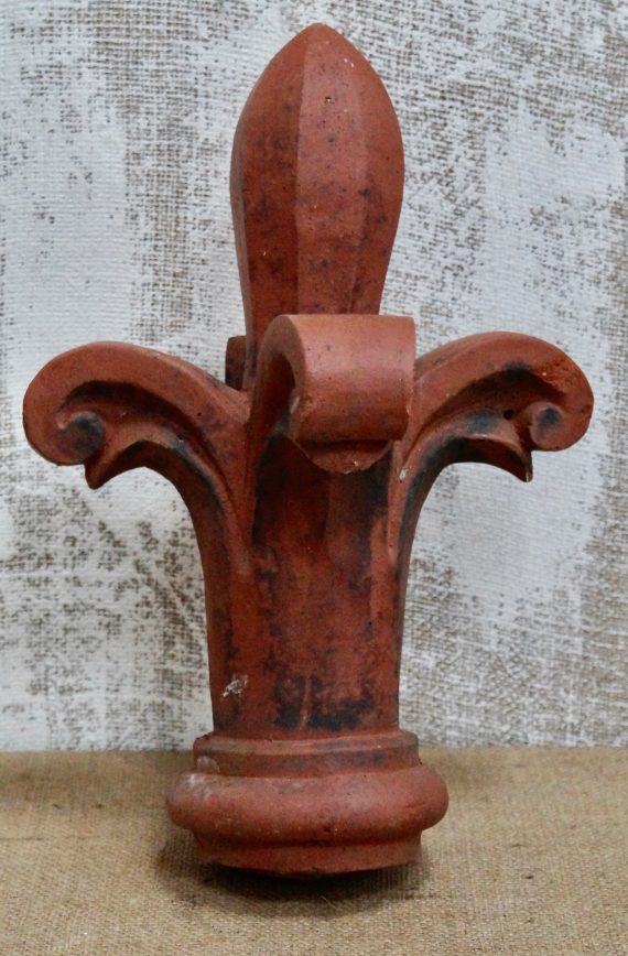 19th Century Fleur De Lis Terracotta Finial (SOLD)